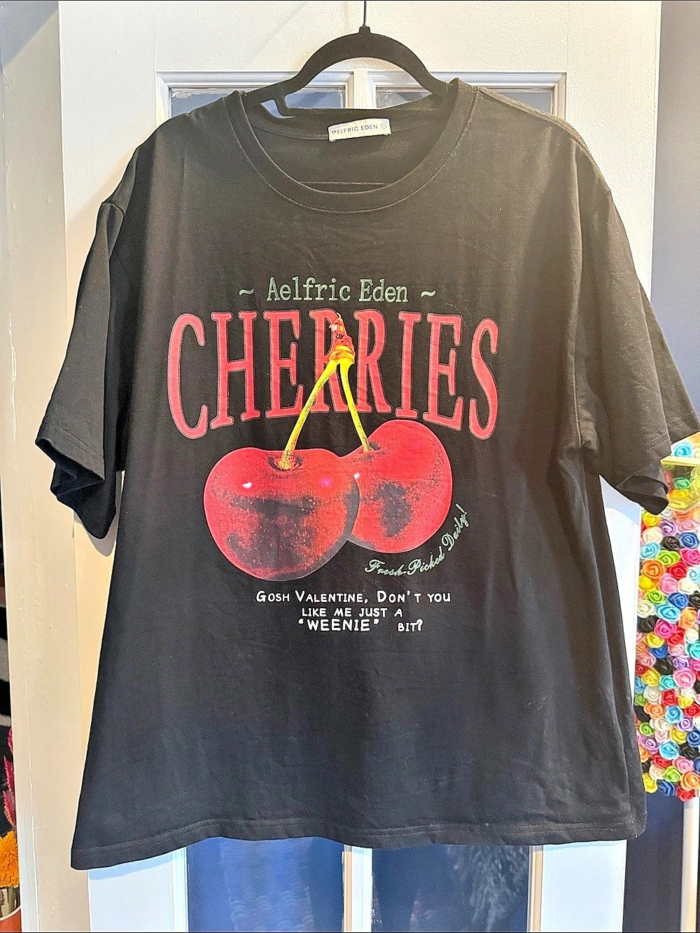 Aelfric Eden Cherries Graphic Tee in Black